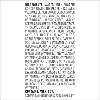 Atkins Café au Lait Iced Coffee Flavored High Protein Shake, Low Sugar and Low Carb, Keto Friendly, Ready to Drink Protein Drink, Gluten Free, 12 Count