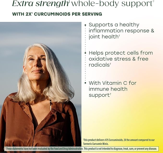 MegaFood Whole Body Turmeric Curcumin Supplement - Turmeric Supplement With Black Pepper & Vitamin C - 475 mg Curcuminoids Per Serving - Antioxidant & Immune Support - Vegan - 60 Tablets, 30 Servings