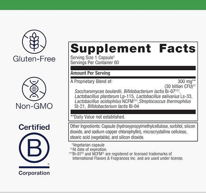 Metagenics UltraFlora Spectrum - Shelf-Stable Probiotic for Gut & Digestive Wellness, Healthy Microbiome & Flora Support* - Non-GMO & Gluten-Free - 2-Month Supply - 60 Capsules