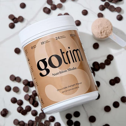 GoTrim Chocolate Protein Shakes Ready to Drink – High Protein, High Fiber, Meal Replacement, No Added Sugar, Gluten-Free, 14 Servings – Perfect for Weight Loss, Muscle Building, and Busy Lifestyles