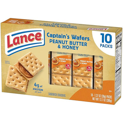 Lance Peanut Butter and Honey, 10 Count 1.37 Oz