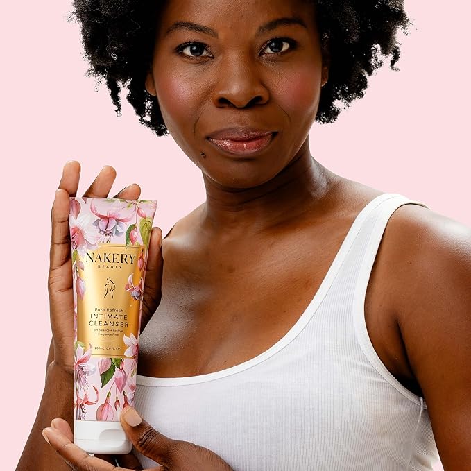 Nakery Intimate Wash Women pH Balanced Vaginal Cleanser - Hydrating Feminine Wash with Aloe & Hyaluronic Acid - Nourishing Vaginal Wash Supports Healthy pH & Odor Eliminator - Safe for Daily Use