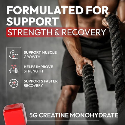 Creatine HCL for Adults 120 Gummies 6200mg - HCL Creatine Advanced Complex with L-Taurine + Vitamin B12 for Men & Women Muscle Strength & Builder, Energy Boost, Pre-Workout & Recovery Supplement