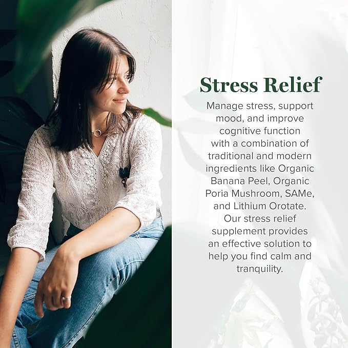 Global Healing Center - Stress Relief Supplement with Lithium Orotate - Advanced Calm Support Helps Ease Stress and Improve Function - Lithium Supplements - (120 Capsules)
