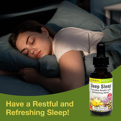 Herbs Etc. - Deep Sleep - Natural Herbal Supplement - Non-Habit Forming - 1 oz Liquid Extract (Contains Fresh Extracts of California Poppy, Valerian, Passionflower, Chamomile, Lemon Balm)