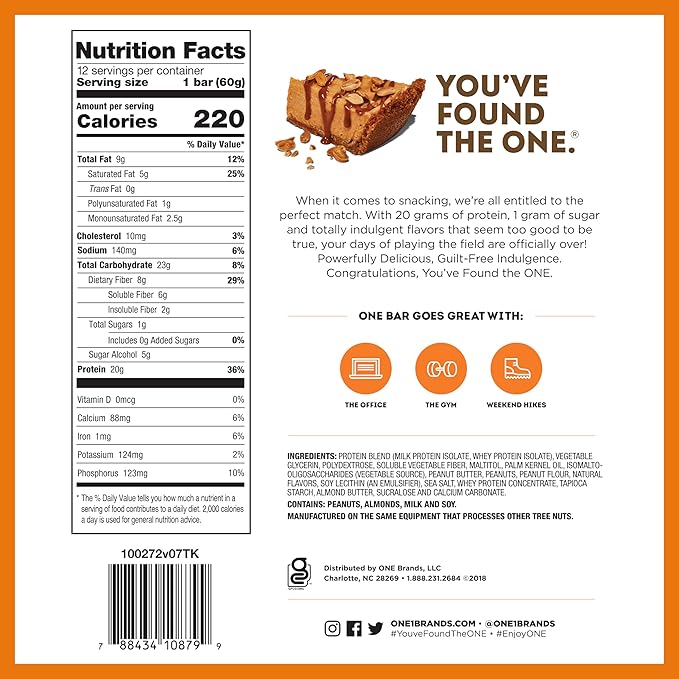 ONE Protein Bars, Best Sellers Variety Pack, Gluten Free Protein Bars with 20g Protein and 1g Sugar, Pantry Staples, 2.12 oz (12 Count)