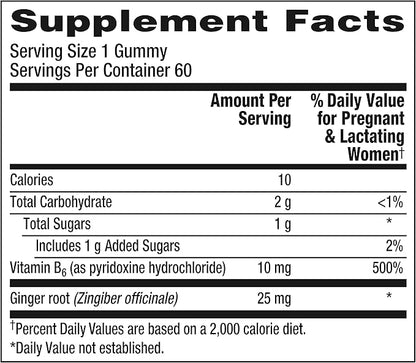 Centrum Morning Sickness Relief Gummies, Citrus Ginger Flavor - 60 Count, Up to 60 Day Supply