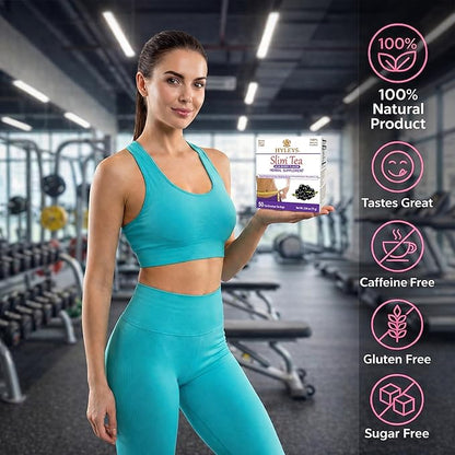 Hyleys Slim Tea Weight Loss Herbal Supplement with Acai Berry - Cleanse and Detox - 50 Tea Bags (1 Pack)