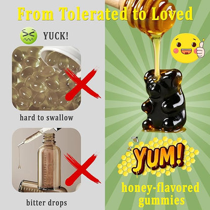 Oil of Oregano with Black Seed Oil + Vitamin D3 | 3 in 1 Oregano Oil 500mg Gummies for Immune Health | Retains High Concentrated Carvacrol & Thymoquinone | Non-GMO, Vegan | 120 Chewable