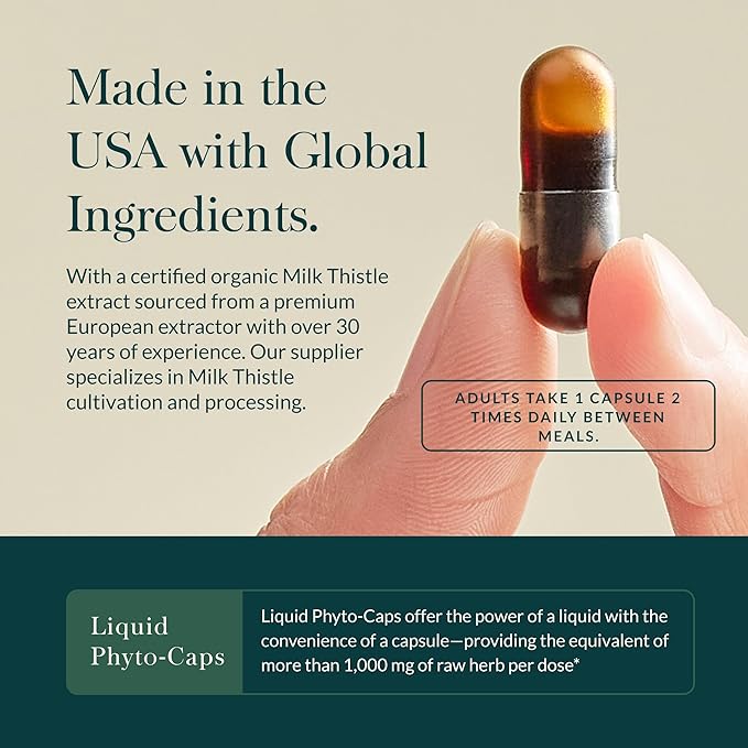 Gaia Herbs Liver Health - Supplement with Milk Thistle, Turmeric Root, Schisandra & Licorice Root for Liver & Cleanse Support* - 60 Vegan Liquid Phyto-Caps (60 Servings)