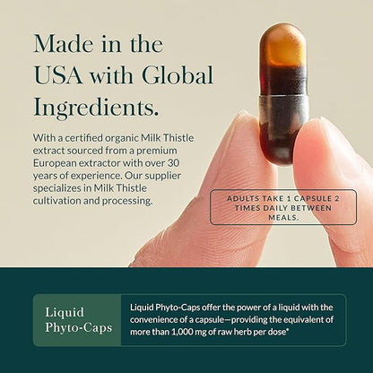Gaia Herbs Liver Health - Supplement with Milk Thistle, Turmeric Root, Schisandra & Licorice Root for Liver & Cleanse Support* - 60 Vegan Liquid Phyto-Caps (60 Servings)