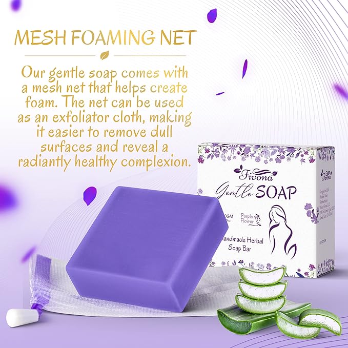FIVONA Feminine Yoni Soap Natural Herbal Bar with Foaming Bag Perfect for Intimate V Care and Body Wash 5.3 oz
