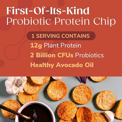 Wonderslim Protein Chips with Probiotics, BBQ | 12g Plant Protein, 170 Cal | High Protein Chips, Vegan, Gluten Free, Non-GMO | Made with Avocado Oil, No Seed Oils | 12 Pack