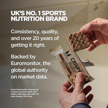 Myprotein Crispy Protein Wafers | 15g Protein | Box of 10 | Chocolate Hazelnut | High Protein Snack Bar | Milk & Whey Isolate | Low Sugar