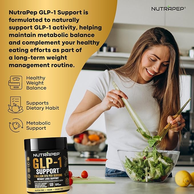GLP-1 Support Weight Loss Probiotic Supplement - Women Men Natural Appetite Suppressant & Metabolism Booster - Daily GLP1 Support to Activate Fat Burn Support Healthy Gut Curb Hunger
