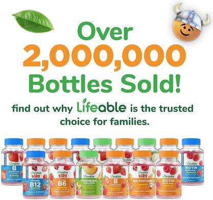 Lifeable Prebiotic Fiber Gummies for Kids | Kids Fiber Gummies 5g | Great Tasting Fiber Supplements for Kids | Prebiotic Gummies for Digestive Health | Fiber Gummy for Kids, Children | 90 Gummies