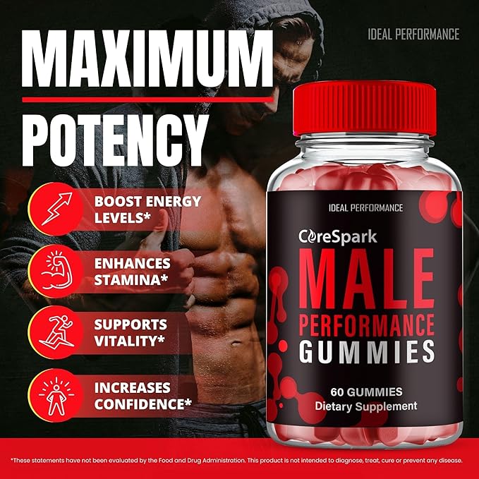Core Spark Gummies, Official Core Spark Gummies for Men - Maximum Strength Performance, All Natural Support Overall Health & Wellness, CoreSpark Advanced Support Gummy Reviews (2 Pack)