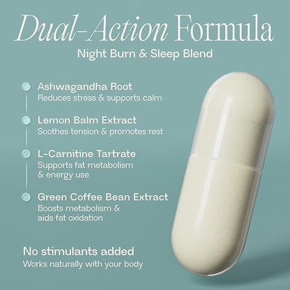 BIOMA Night Metabolism & Sleep - Supports Digestion, Energy Metabolism & Restful Sleep with Melatonin, Vitamin D, Magnesium & More - 180 Capsules (3 Pack, 90-Day Supply)