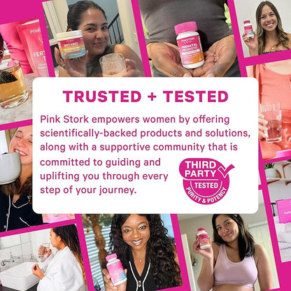 Pink Stork Total Postnatal Vitamins for Women with Vegan DHA, Iron, Folate, and Vitamin B12, Postpartum Recovery Essentials, Daily Supplement for Breastfeeding Moms - 3 Month Supply
