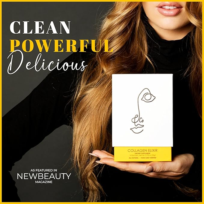 LEMON & CO. Liquid Collagen for Women | Collagen Water Mix with 5000mg Marine Collagen Peptides, Organic Lemons & Vitamin C | Daily Elixir for Skin, Nails, Hair, Gut | No Preservatives, No Sugar