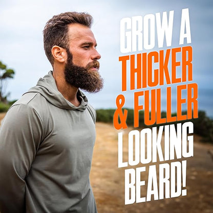 Wild Willies Beard Growth Vitamins - Natural BioSitol ASX Complex Beard Growth Supplements for Men - 60 Capsules Anti Hair Loss Pills - Supplement for Fuller Thicker Beard Support, Prevent Itchiness