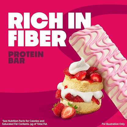 Quest Nutrition Protein Bars, Strawberry Shortcake, 20g Protein, 2g Sugar, 3g Net Carbs, 10g Fiber, Gluten Free, 12 Count