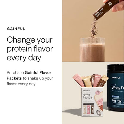 Gainful Whey Protein Isolate Powder, 25g Clean Protein per Serving, Unflavored, Supports Lean Muscle and Recovery, Virtually Lactose-Free, No Artificial Ingredients, Ultra Versatile, 14 Servings