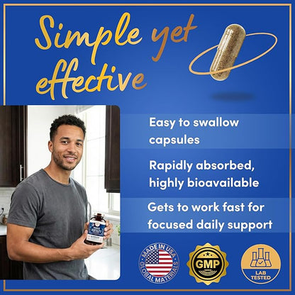 Male Fertility Supplement with Maca Root - Mens Health Conception Fertility Prenatal Vitamins Plus Natural Extracts - Prenatal Fertility Supplements for Men - 3rd Party Tested - 120 Capsules, 2 Month