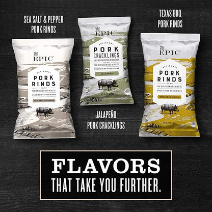 EPIC Maple Bacon Seasoning Artisanal Pork Cracklings, Keto and Paleo Friendly, Protein Snacks, 2.5 oz