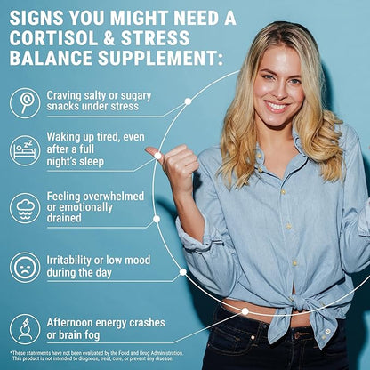 LEGRANO Cortisol Manager Supplements for Women & Men with Ashwagandha, L-Theanine, Magnesium Glycinate, Rhodiola, Ginseng – Cortisol Reducer & Adrenal Support – 90 Capsules – Calm, Focus, Balance