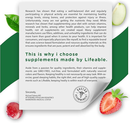 Lifeable Magnesium Citrate Gummies Sugar Free for Kids | Great Tasting Vegan Non-GMO Magnesium Citrate Supplement Gummies | Kids Magnesium Gummies for Muscle and Nerve Function | 60 Count
