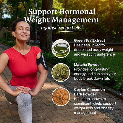Clinically Proven Menopause Supplement (2 Pack) for Weight Management, Hot Flashes, Night Sweats and Low Energy | Ashwagandha Multi-Symptom Menopause Supplement for Women