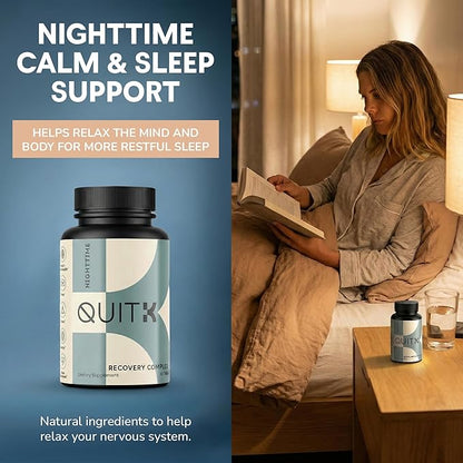Withdrawal and Detox Support 60 Day Recovery Complex – Sleep, Energy, Stress, Mood, & Craving Support – Daily Supplement - Magnesium Glycinate, Ashwagandha, GABA, L-Theanine, Agmatine & More