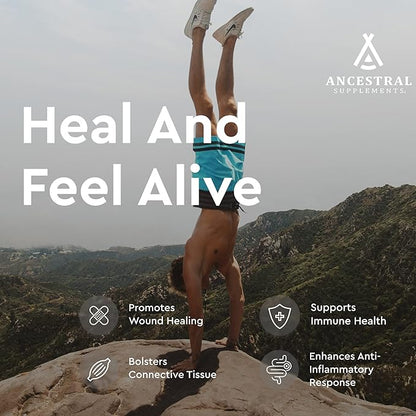 Ancestral Supplements Grass Fed Beef Tracheal Cartilage Supplement with Liver, 3000mg, Immune Health and Joint Support Supplement Promotes Healing, Non-GMO, 180 Capsules