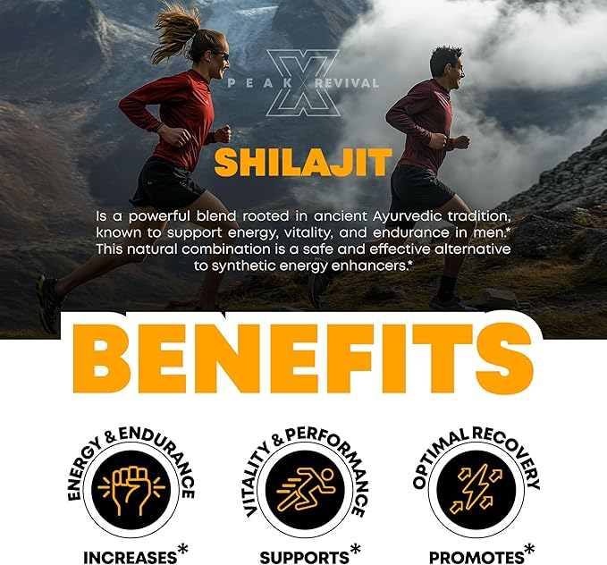 Peak Revival Shilajit Gummies with Manuka Honey - Promotes Optimal Recovery, Increases Energy & Endurance, Mixed Berry Flavor, 100mg per Serving, 60 Count (30 Servings)