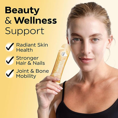 12,000mg Marine Collagen Liquid Shots| High Strength Hydrolyzed Marine Collagen Peptides w/Hyaluronic Acid & Vitamin C for Skin, Hair & Joints | Mango, 14 Daily Servings 30ml