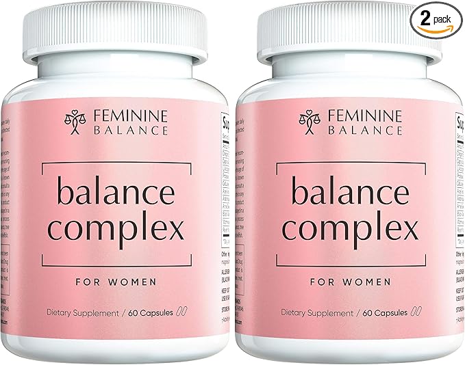 Balance Complex 17-in-1 Vaginal Health 100 Billion Probiotics for Women pH Balance with Cranberry & D-Mannose | Promote Urinary Tract Health for Vaginal Odor & Vaginal Flora, 60 Capsules (Pack of 2)