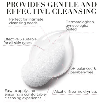 Vaginal Wash for Dryness Relief - pH Balanced Feminine Wash for Women, Alleviate Irritation & Discomfort, Fragrance-Free, Paraben-Free, Suitable for All Skin Types