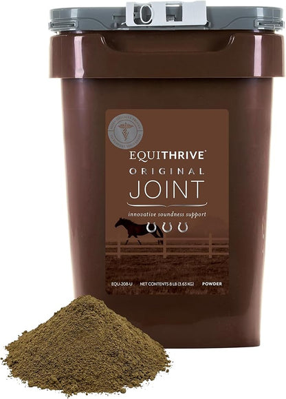 Equithrive Original Joint Supplement Powder with Resveratrol and Hyaluronic Acid for Horses, Equine Care, 8 lbs