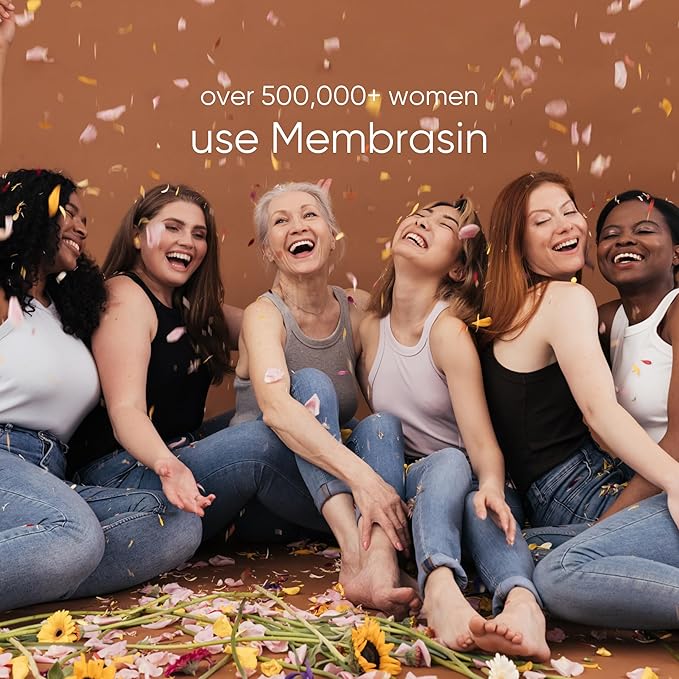 Membrasin Vitality Pearls | Supports Feminine Hydration | Estrogen-Free Oral Supplement | Omega 3, 6, 7, 9 & Sea Buckthorn Oil (Starter Pack (Pack of 1))