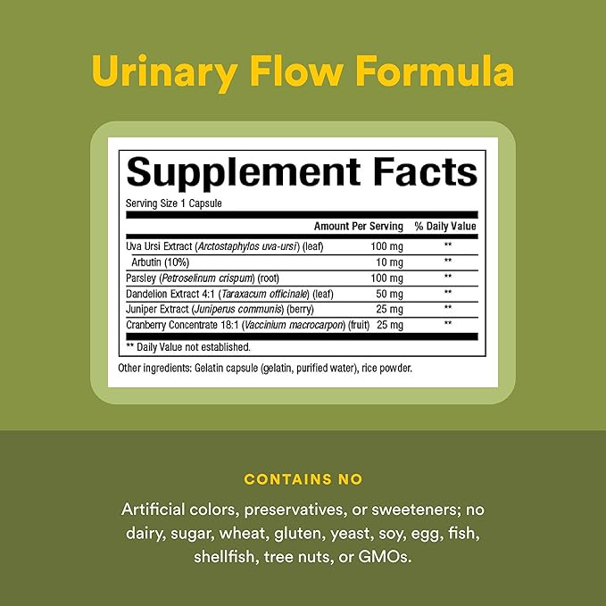 Natural Factors - HerbalFactors Urinary Flow Formula, Supports Urinary Health, 90 Capsules