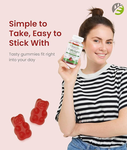 BariSlim Bariatric Calcium Gummies - Specially Formulated Bariatric Vitamins for Patients After Weight Loss Surgery - Supports Energy Levels & Bone Health | Strawberry (90 Vegan Gummies)