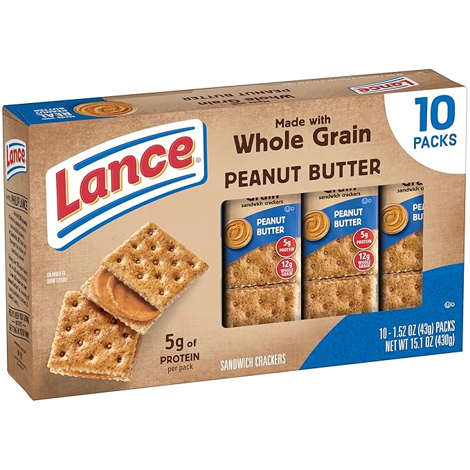 Lance Baked with Whole Grain Peanut Butter, 10 Count 1.52 Oz