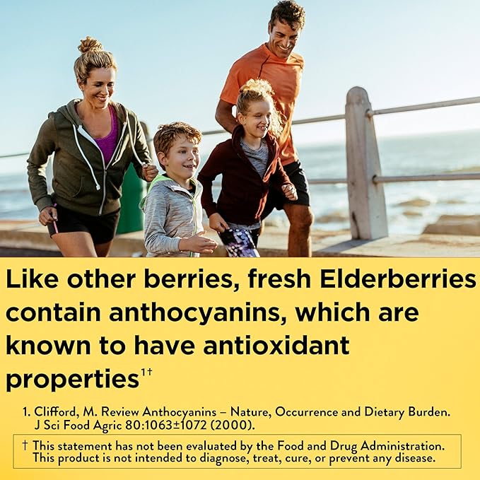 Nature Made Elderberry, Vitamin C and Zinc Capsules, 400 mg Elderberry Extract, Dietary Supplement for Immune Support, 60 Capsules, 60 Day Supply