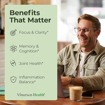 Ginkgo Biloba Supplement with Turmeric Curcumin and Black Pepper for High Absorption - Ginko Biloba Capsules with Curcuma for Focus, Memory Support, Joint & Brain Health - Non-GMO - 60 Vegan Capsules