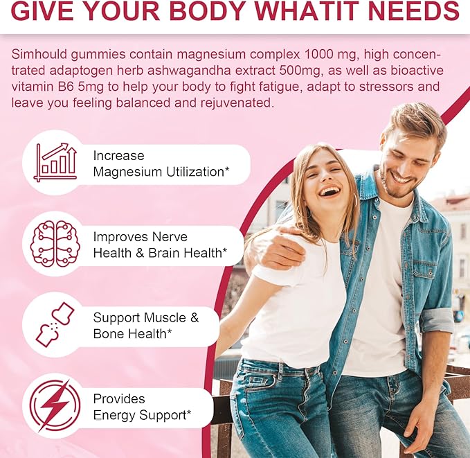 2 Packs Liposomal Magnesium Complex Gummies-as 12 Forms of Magnesium Citrate,Glycinate,Malate,Oxide,and More with Vitamin D3, B6,C, Ashwagandha & CoQ10 for Women and Men-Support Bone & Muscle 120 Cts