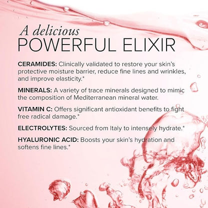 Serovital Glow Sticks Sugar-Free Powder Drink Mix with Hyaluronic Acid Ceramides Electrolytes for Skin Hydration in 14 Days Sun-Kissed Citrus Flavor 28 Packets