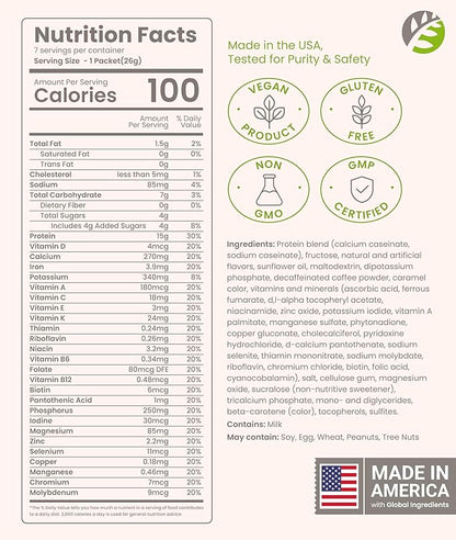 BariSlim High Protein Shake - Delicious & Nutritious Meal Replacement Shake - Low Sugar & Carb - Formulated for Bariatric Patients & Post-Weight Loss Surgery Support | Carmel Caffe Latte (9 oz)