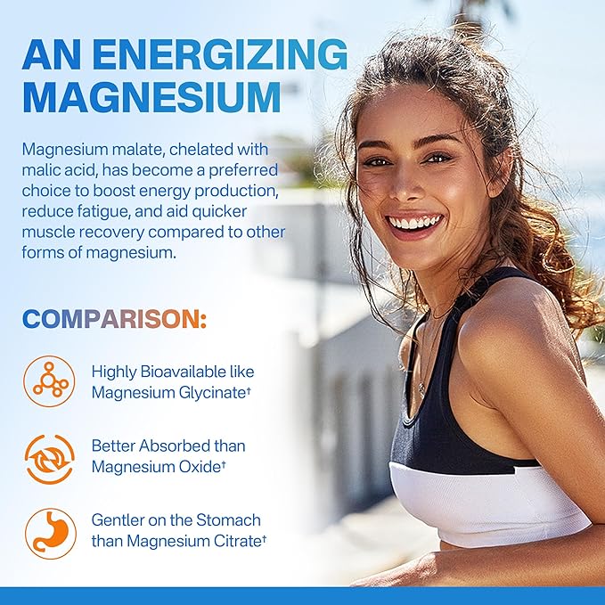 Magnesium Malate Gummies - Magnesium 400mg, L-5-MTHF Folate 680mcg, Methyl B12, B6, L-Theanine & CoQ10 - Sugar Free Methylated Magnesium Complex for Women Men, Methylation, Energy, Muscle & Calm,2Pack