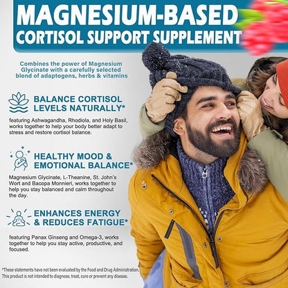 Cortisol Supplement for Women - 19-in-1 Liquid Cortisol Supplement w/Ashwagandha Magnesium L-theanine Phosphatidylserine Herbs - High Absorption Hormone Balanced for Women Drops - Sleep Focus, Non-GMO